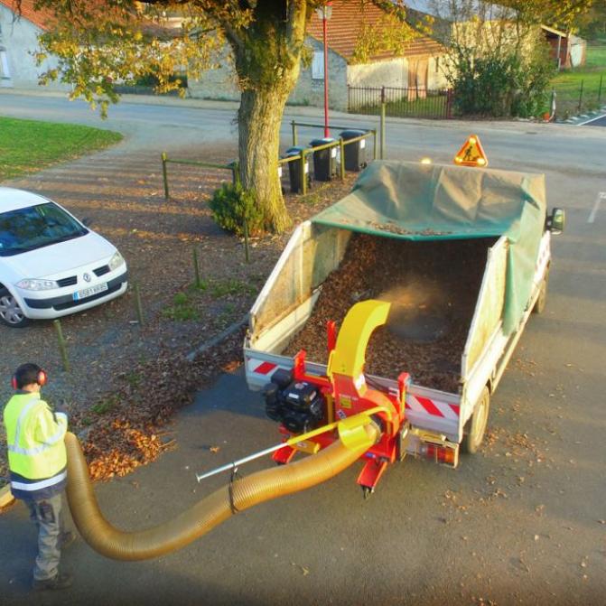 Leaf vacuum on sideboard: WINDY 491 RE