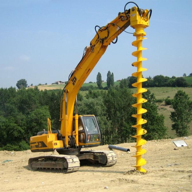 biogas-bohrer-auf-bagger