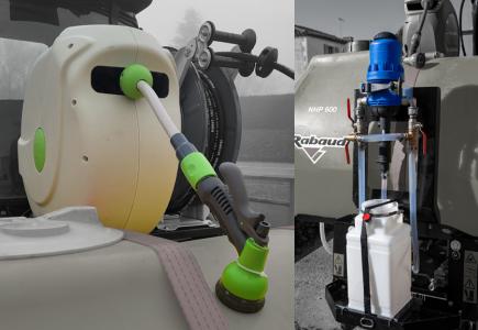 Kit de aspiración de detergente + kit de pulverización con enrollador 20 m y bomba eléctrica de 12 V kit-pulverización-kit-aspiración-detergente